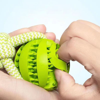 Interactive Hemp Rope Rubber Leaking Balls For Small Dogs