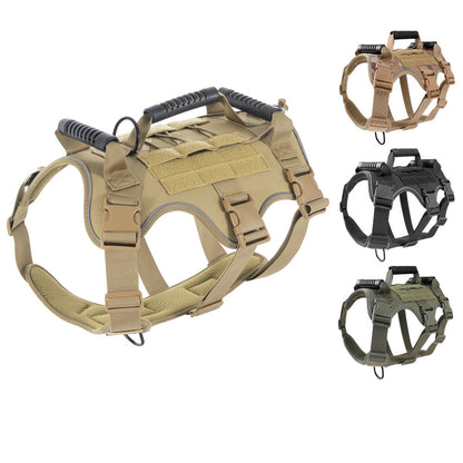 Ultimate Pet Dog Anti-Breakaway &amp; Anti-Rush Reflective Breathable Tactical Chest Harness—Perfect for Medium &amp; Large Dogs - LukkyDeals