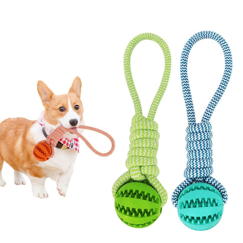 Interactive Hemp Rope Rubber Leaking Balls For Small Dogs