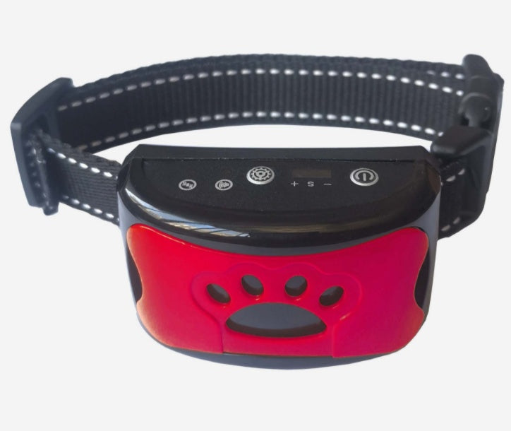 Weather-resistant anti-bark collar with multiple sensitivity levels for safe training