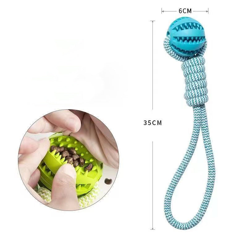 Interactive Hemp Rope Rubber Leaking Balls For Small Dogs