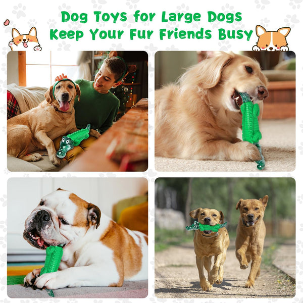 Indestructible Alligator Dog Toy LukkyDeals