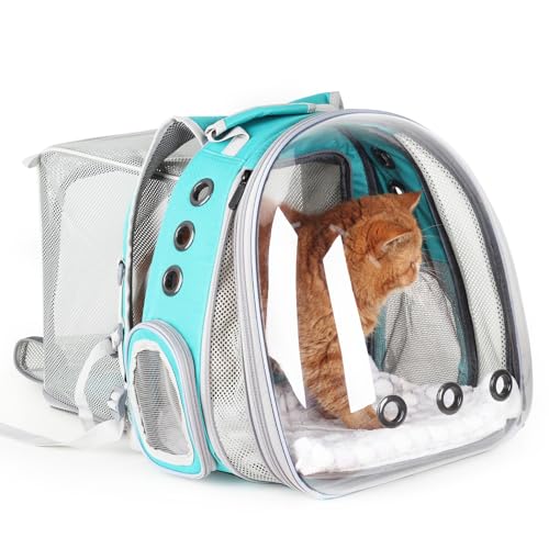 Lollimeow Cat Carrier Backpack, Bubble Expandable Backpack Carrier, Pets and Small Dogs,Airline-Approved, Designed for Travel, Hiking, Walking & Outdoor Use (Front Expandable-Pink)